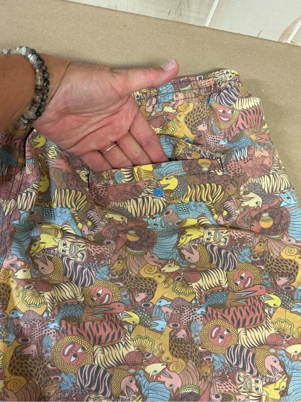 Patagonia Men’s XXL Barely Baggies Together Trip Brown Swim Trunks Shorts
